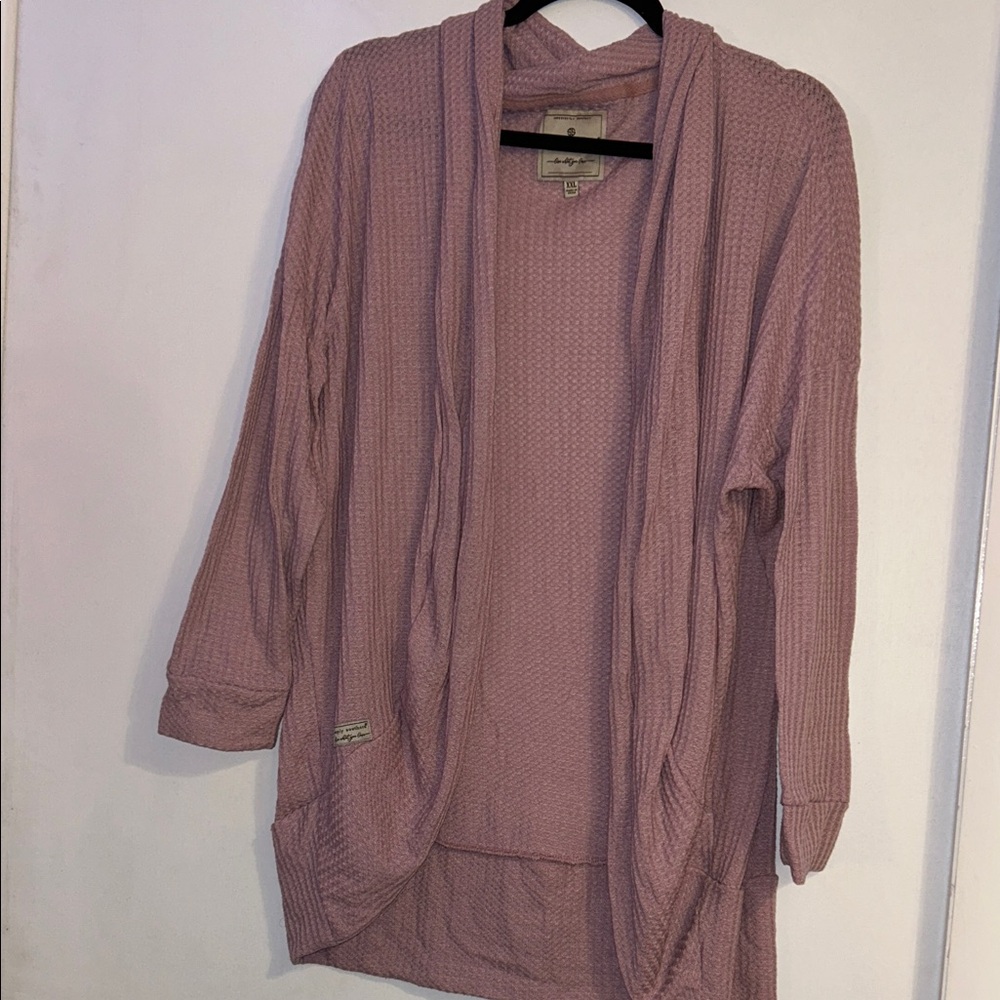 Simply Southern Mauve Cardigan Sweater